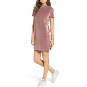 Madewell Mock Neck Velvet Dress